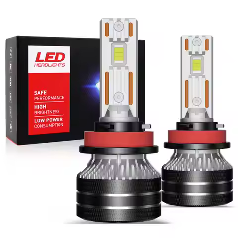 Q5 Double Copper Tube LED Headlight H11 Super Bright Car Laser Headlight H7 Light Bulb Modification 