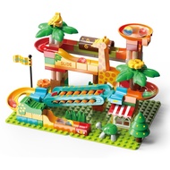 ของเล่นตัวต่อ รางลูกแก้ว FEELO ตัวต่อบล็อก แบบรางระนาด Marble run 171 ชิ้น ขนาดเดียวกับดูโปร