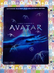 阿凡達 珍藏加長版 Avatar 香港版 二手 鐵盒 3碟裝 英語 注意：欠背紙 電影繁體中文字幕 2隻花絮碟簡體中文字幕 藍光 blu-ray