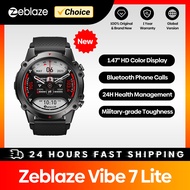 Zeblaze VIBE สมาร์ทวอทช์หน้าจอขนาดใหญ่1.47นิ้ว, 2023ใหม่ zeblaze VIBE 7 Lite สมาร์ทวอท์ช100โทรออกได้มีระบบตรวจวัดสุขภาพ24ชม.