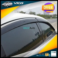 Toyota Vios Door Visor With Steel Chrome Lining Window Shield Deflector For Vios NCP93 NCP150 (2007-