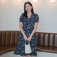 Avalin dress (Vanilla Chapters) - เดรสลายดอกผ้าลินินเกาหลี