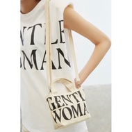 Genuine White/Black Fabric Gentlewoman Bag 1