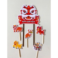 Barongsai TOPPER / BARONGSAI BIRTHDAY CAKE TOPPER / BARONGSAI CAKE TOPPER / CHARACTER BIRTHDAY CAKE 