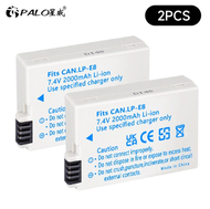 PALO LP-E8 LPE8 LP E8 แบตเตอรี่ + LCD Dual Charger สำหรับ Canon EOS 550D 600D 650D 700D X4 X5 X6i X7