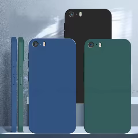 For iPhone SE 2016 Case iPhone 5s 5 SE 2016 Cover Case Luxury Shockproof TPU Liquid Silicone Phone B