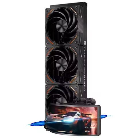 6.67" Curved OLED 360mm AIO Cooler, Custom Video & System Monitor Display, ARGB Fan for Thermalright