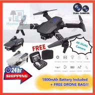 E88 Drone 🛩️READY STOCK🛩️ 4K Dual Camera Foldable Drone 🔋 E88 Drone Battery