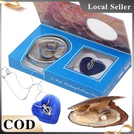 1 Set Women Necklace Natural Oyster Pendant Necklace Charm Necklace Gift Box Shell Pearl Necklace/Ka