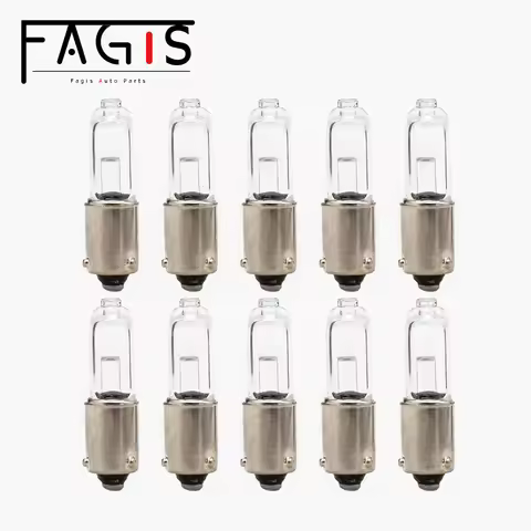 Fagis 10 Pcs 1156 BAY9S H21W 12V 24V 21W Halogen Brake Indicator Signal Lamp Car Light Bulb Quartz G