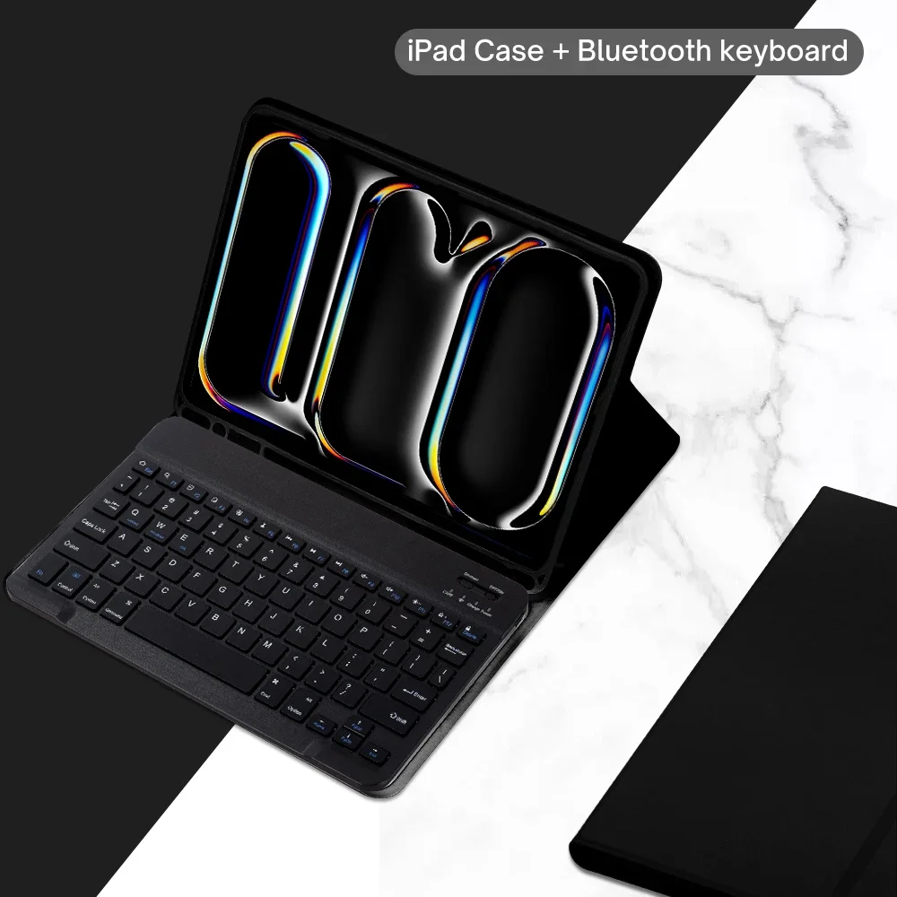 For iPad Pro 13 Inch Case Keyboard Cover for iPad Pro 13 Inch M4 2024 A2925 A2926 A3007