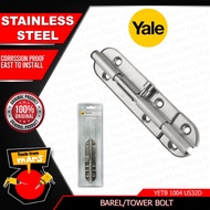 YALE Essential Series Tower Barrell Bolt Door Latch Lock YETB 1004 US32D Satin Stainless Steel
