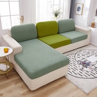 Sofa Seater Cover 1/2/3/4 Seater Square Cushion Slipcover Protector Fabric Stretchy Washable Removable Couch Cover
