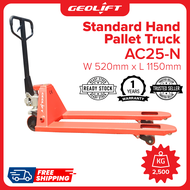 AC25-(N/W) Standard Hand Pallet Truck 2.5ton/ 2500kg (1 year warranty local warehouse)
