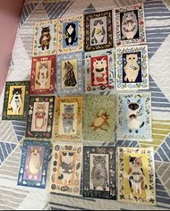 日本製 貓咪插畫明信片