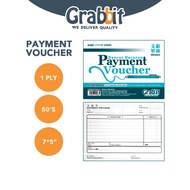 GRABBIT Payment Voucher 1ply Cash Voucher 7*5in 50's | Buku Baucar Bayaran GRAB-STPP-PVOU