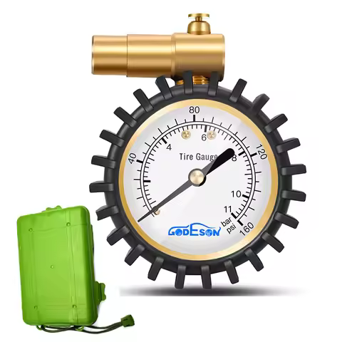 ATsafepro Presta Valve Pressure Gauge Air Pressure Relief for Road Bicycle Tires Range to 160 PSI 30