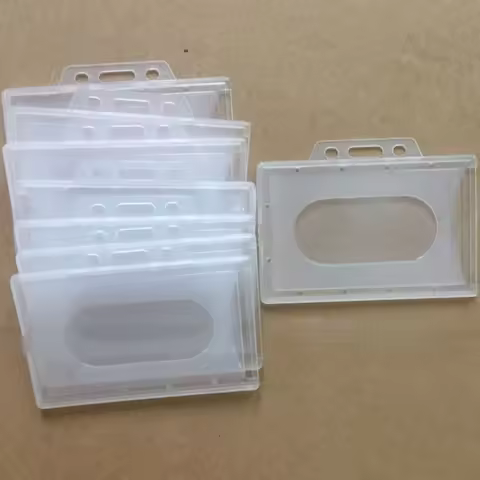 2pcs/set Clear Acrylic Hard Plastic Business Card Holder Credit Card Holders Bank ID Holders Badge C