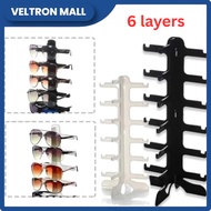 6-Tier Eyeglass Rack - Stylish Plastic Display for Display Cases & Accessory Shops