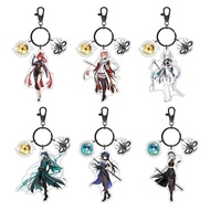 Hot Anime Game Wuthering Waves mica Keychain Jiyan LINGYANG Yinlin Aalto Cosplay Keychain Pendant En