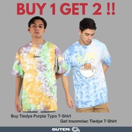 Guten Inc - Buy 1 Get 2 | Men's Tiedye T-shirt Purple Typo Tiedye Guten Tshirt