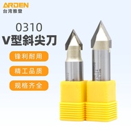 V0310Knife V Taiwan Yaden Slotting Knife Engraving Machine Oblique Point Gong Knife60Trimmer Head45T