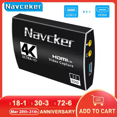 2023 USB3.0 HDMI 4K60Hz Video Capture HDMI to USB Video Capture Card Dongle Game Streaming Live Stre