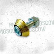 BAUT VARIASI / BAUT L  + RING MONEL VARIASI  ( 5 WARNA ) BAUT RING 10 PLAT NOMOR MOTOR BAUT L 10 MOSCOW MONEL MANGKOK CNC BAUT POSH 6MM BAUT BODY PLAT NOMOR SPAKBOR UNIVERSAL vario lexi Pcx Beat Vario Scoopy supra Revo Supra Sat fu Mio j fino dll