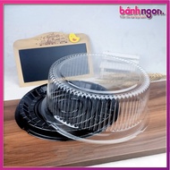 10 Pcs 8/6 Inch Transparent Plastic Boxes for Cakes, Sponge Cakes, Cupcake Muffins