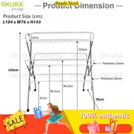 OKURA Wing Hanger Cloth Foldable Laundry Dryer Outdoor Rack Ampaian Baju / Penyidai Baju / Rak Baju / Besi / Stainless
