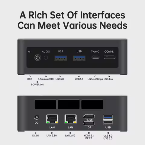 Engineer Test Version AMD Ryzen AI 9 HX370 ES/AI 7 350 ES/AI 5 340 ES Gaming Mini PC WIFI6E BT5.3 DD