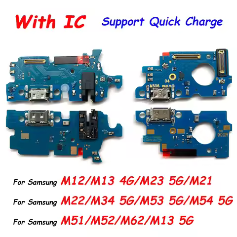 USB Dock Connector Charging Port Flex Cable For Samsung M53 5G M23 M34 M54 5G M12 M13 M31 M22 M51 M5