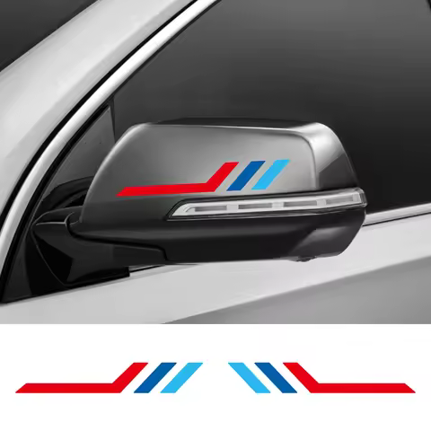 2Pcs Car Rearview Mirror Sticker For BMW E28 E30 E34 E36 E46 E60 E90 F84 F87 X1 X3 X4 X5 X6 X7 Auto