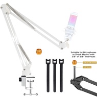 Boom Arm for Hyperx Quadcast S, Professional Adjustable White Mic Boom Arm, Stand Compatible With Hyperx Quadcast Microphone