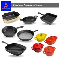 【BeliJeh】Cast Iron Skillets Pans Enamel Pots Cookware Series