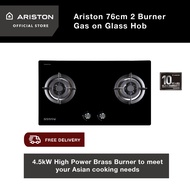 Ariston 76cm 2 Gas Burner Hob TH 721 D22 B/TG + FREE Delivery