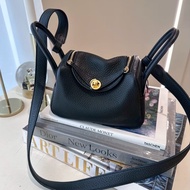 HERMES Mini Lindy 黑金 B刻