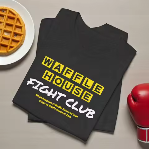 Funny Waffle House Fight Club Tee, Graphic T-Shirt, Unisex Trendy Design