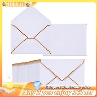 100 Pack A7 Envelopes 5 x 7 Card Envelopes V Flap Envelopes with Gold Borders for Gift Cards, Invita