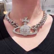 Korean Version Saturn Planet Shape Cuban Thick Necklace Saturn Planet Necklace