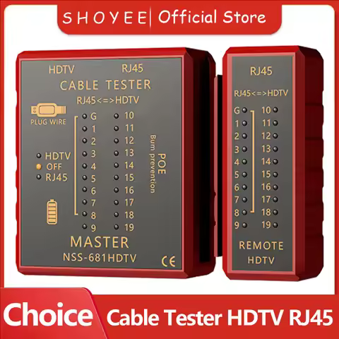 Multifunctional Network Cable Tester HDMI Compatible RJ45 8P8C LAN POE Anti-Burn RJ11 Telephone Line