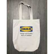 IKEA Japan cotton canvas barcode scan design tote bag shoulder bag