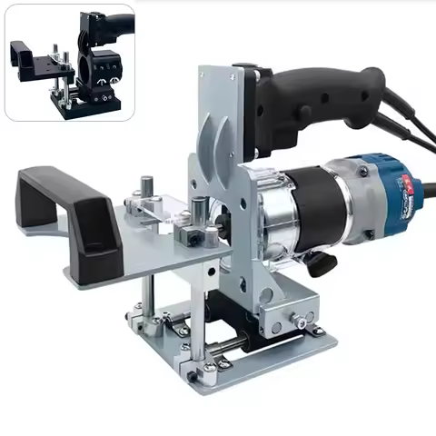 Mini Grooving Machine Rack 2 in 1 Woodworking Slot Locator Punch Holder Trimmer Milling Machine Posi