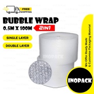 Bubble Wrap 0.5m x 100m - 2 in 1