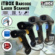 『FM MARKET』iTBOX Barcode Laser Scanner | QR Code Scanner | Pengimbas Barkod | Wireless Wired Barcode