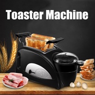 Multifunctional 2 in 1 Stainless Steel 2 Slices Bread Toaster Electric Egg Cooker Breakfast Maker Kitchen Oven Machine