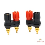 [AuraYuer] Speaker Banana Plug Terminal Connector Banana Socket Dual Female Banana Plug For Speaker 