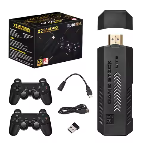 Game Stick X2 Plus Upgrade High Quality TF Card Packing Box 64GB 30000 Video Game Console AAA Batter