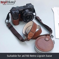 Suitable for Sony A6700 Genuine Leather Base Protective Case A6000/A6100/A6300/A6400 Base Retro Came
