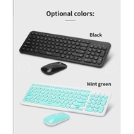 Wesdar KM1 Round Keycap Wireless Keyboard & Mouse Combo | 96 Keys Keyboard & 3 Buttons Mouse | Ship 